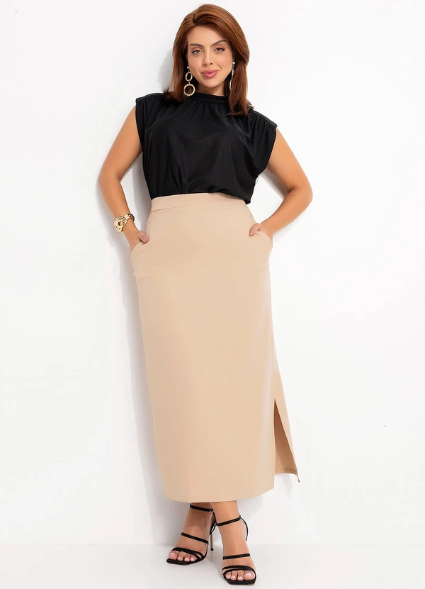 Quintess - Blusa Preta em Malha Crepe 11