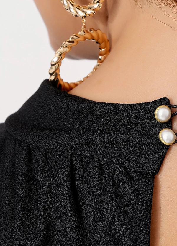 Quintess - Blusa Preta em Malha Crepe 16