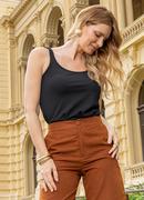 Blusa (preta) em malha crepe