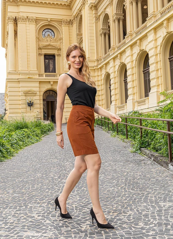 Quintess - Blusa Preta em Malha Crepe 6