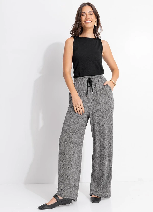 Quintess - Blusa Preta em Malha Crepe 9