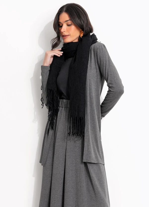 Quintess - Blusa Preta em Malha de Compressão 8