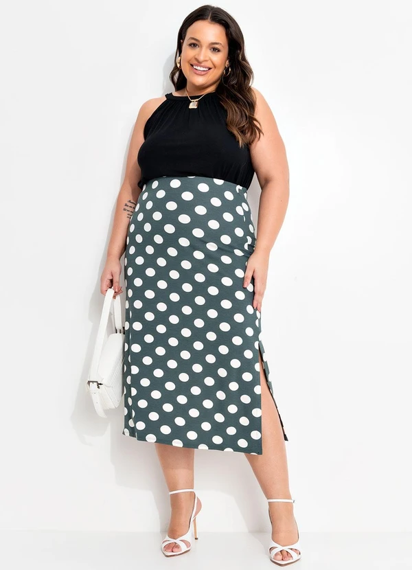 Quintess - Blusa Preta em Malha de Viscose com Elastano