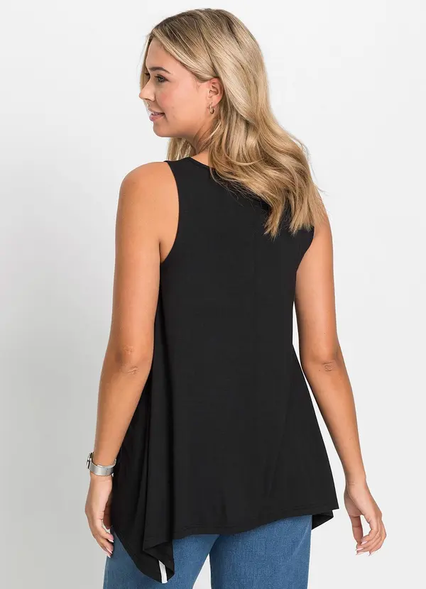 bonprix - Blusa Preta em Malha de Viscose 4