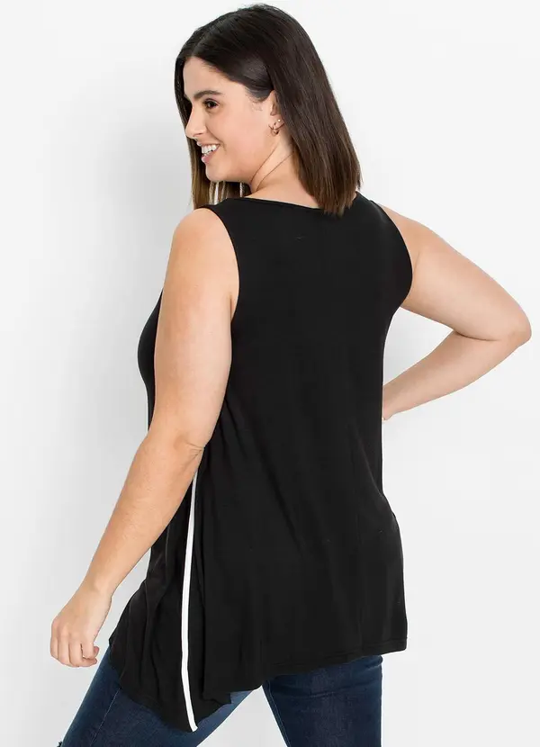 bonprix - Blusa Preta em Malha de Viscose 2