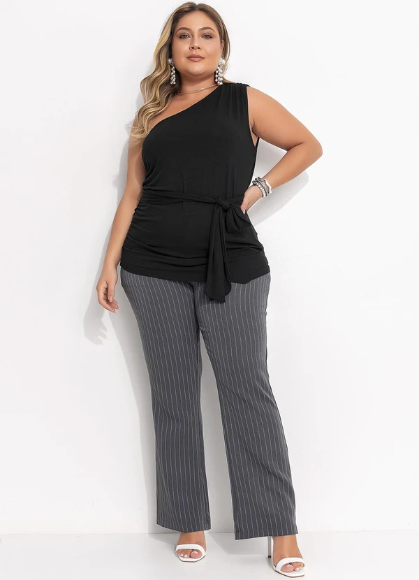 Quintess - Blusa Preta em Malha de Viscose 7