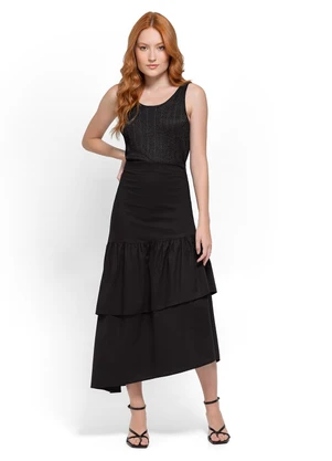 Enfim - Blusa Preta em Tricot Lurex - ENFIM