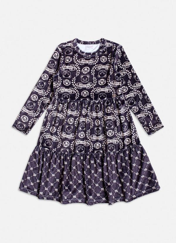 Momi - Blusa Preta Manga Curta do Tico e Teco Preto