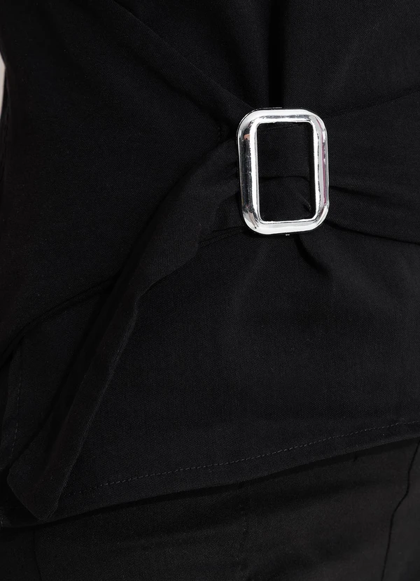 Bimini - Blusa Preto em Bengaline 8