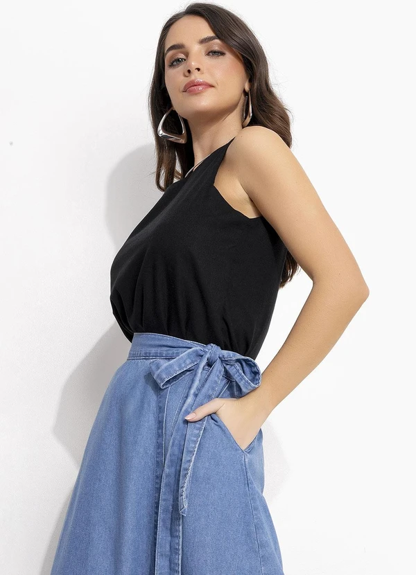 Quintess - Blusa Preto em Linho 4