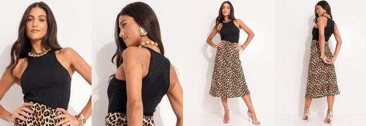 Blusa Preto em Malha Cotel