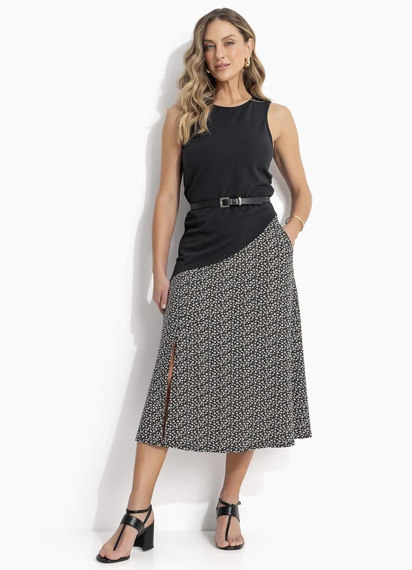 Quintess - Blusa Preto em Malha Crepe 6