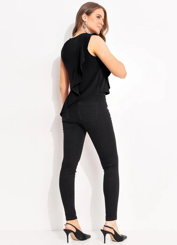 Quintess - Blusa Preto em Malha Crepe 4