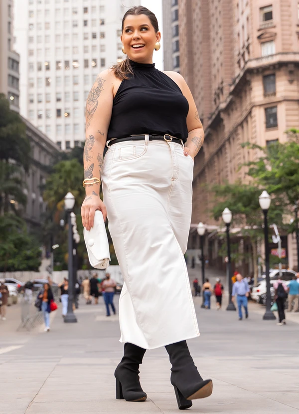 Quintess - Blusa Preto em Malha de Viscose 12