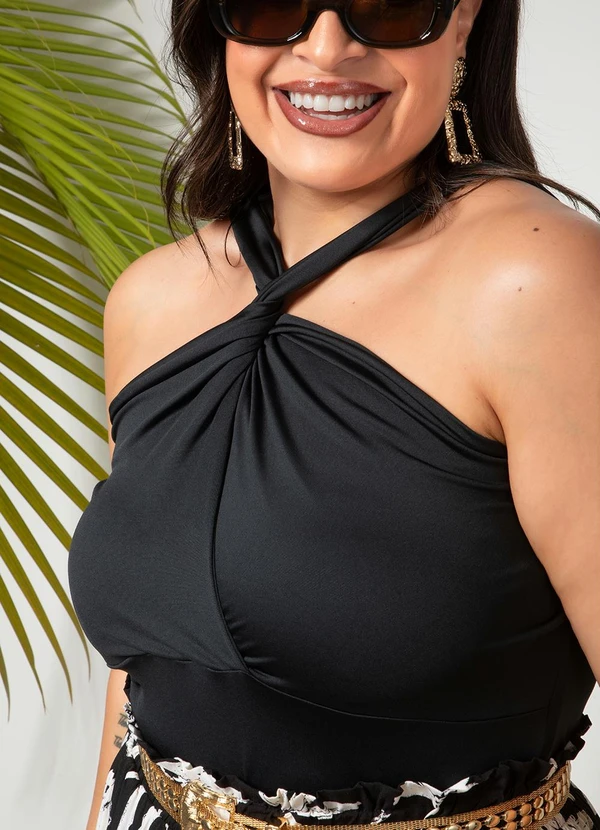 Quintess - Blusa Preto em Malha Fria 8