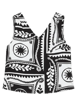 Malwee - Blusa Preto Feminina Ampla Decote "V" - MALWEE