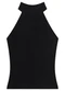 Malwee - Blusa Preto Justa em Ribana - variação: Preto