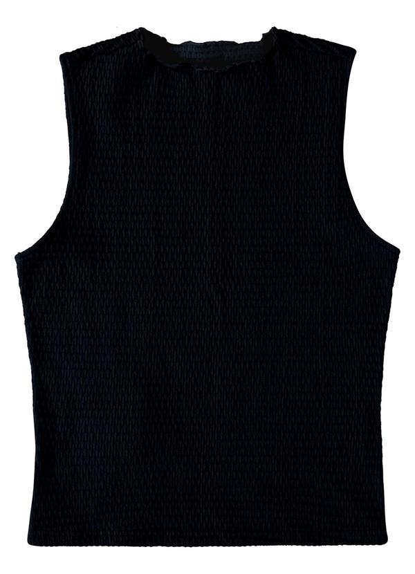 Enfim - Blusa Preto Justa Texturizada