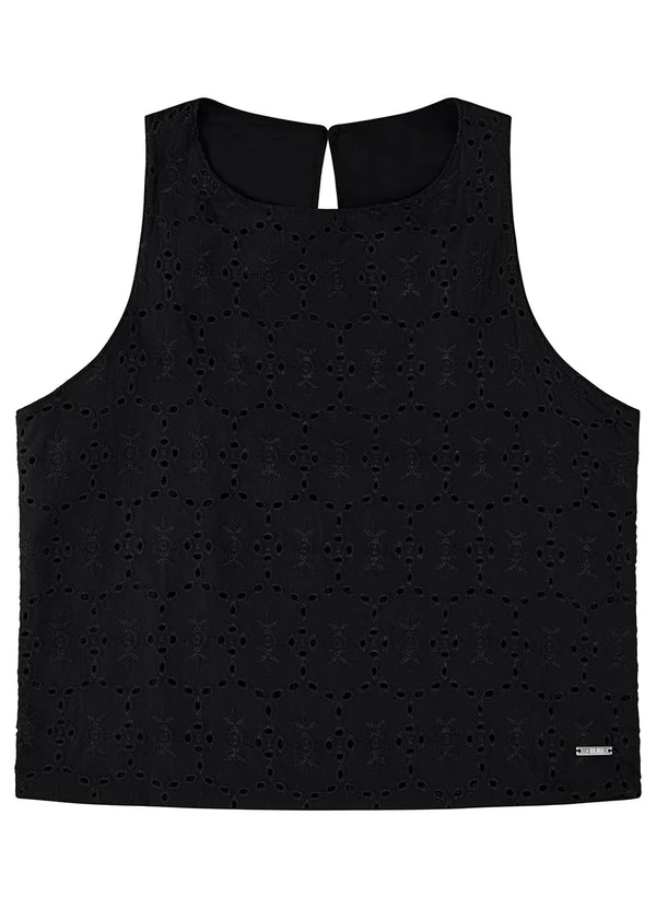 Enfim - Blusa Preto Reta em Laíse