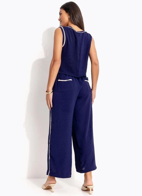 Quintess - Blusa Regata Azul Marinho  em Poliéster 4