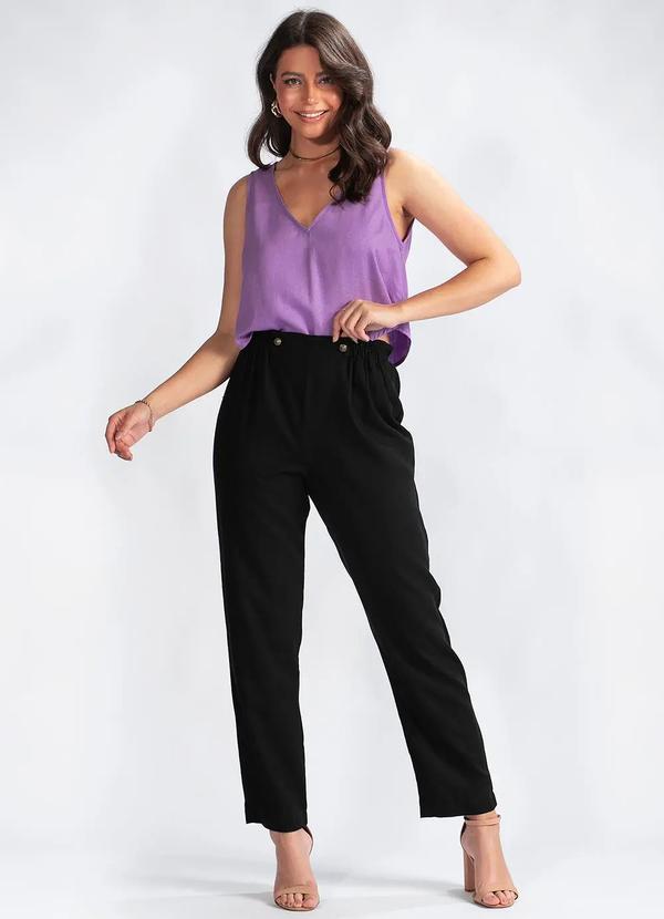 Maria Filó - Blusa Regata em Viscose Roxo 3