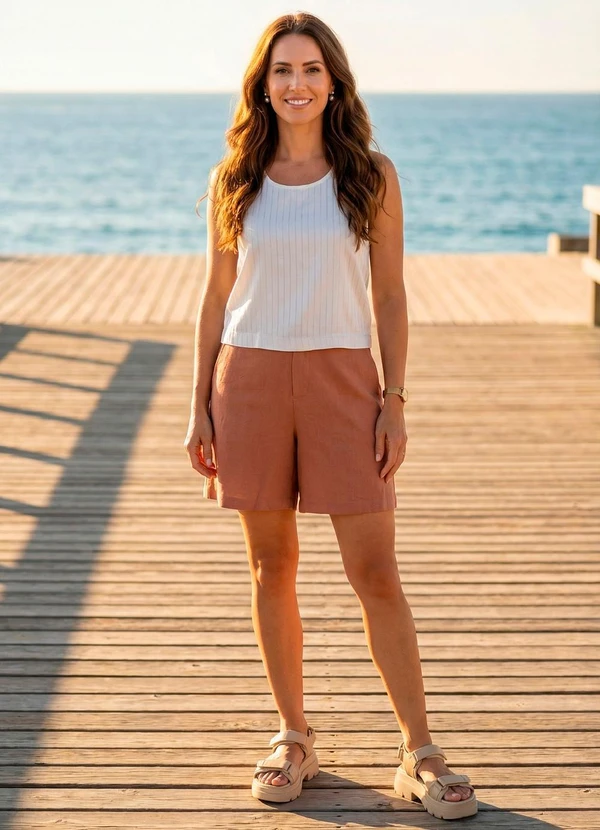 Quintess - Blusa Regata Off White em Viscose com Poliéster 13