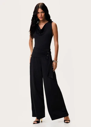 Enfim - Blusa Reta Degagê em Malha Preto - ENFIM