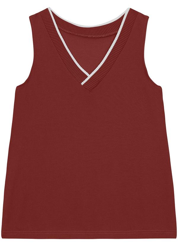 Malwee - Blusa Reta em Moletinho Bordô