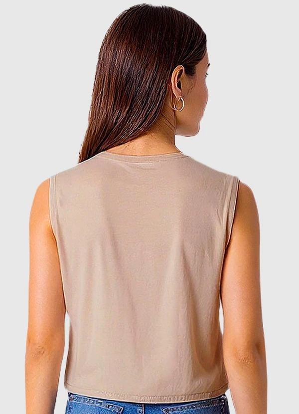 Malwee - Blusa Reta em Viscose Marrom Claro 2