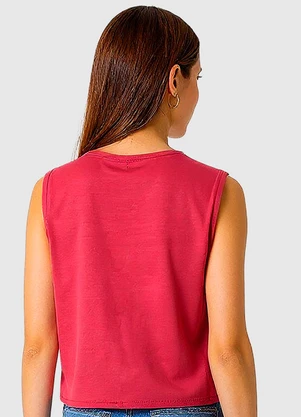 Malwee - Blusa Reta em Viscose Vermelho Escuro - MALWEE