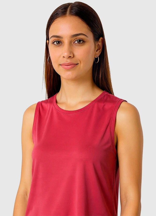 Malwee - Blusa Reta em Viscose Vermelho Escuro 4