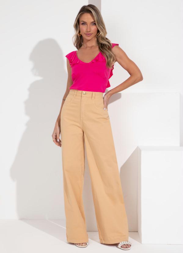 Outlet - Blusa Rosa com Amarração nas Costas 3