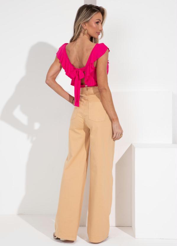 Outlet - Blusa Rosa com Amarração nas Costas 4