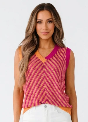 Quintess - Blusa Rosa em Tricô - QUINTESS
