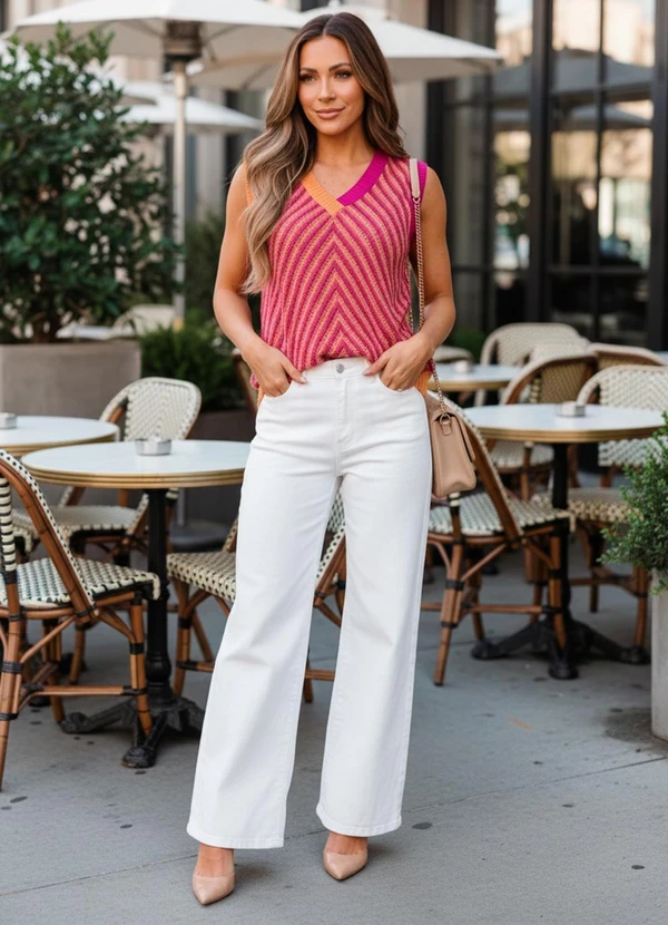 Quintess - Blusa Rosa em Tricô 6