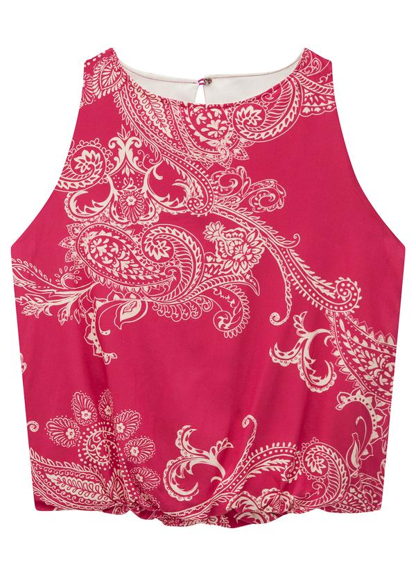 Enfim - Blusa Rosa  Paisley Balonê 3