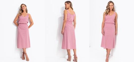 Blusa Rosa Queimado em Linho