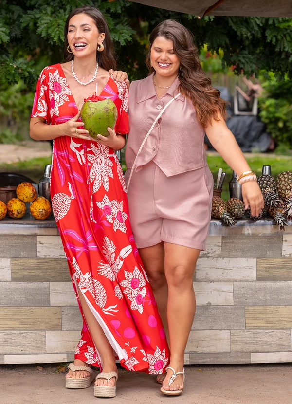 Quintess - Blusa Rosé em Tecido Alfaiataria de Viscose 2