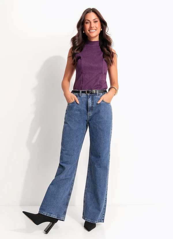 Quintess - Blusa Roxa em Malha Suede 11