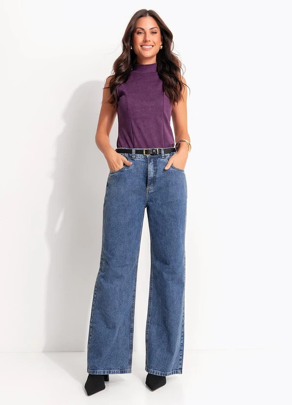 Quintess - Blusa Roxa em Malha Suede 12