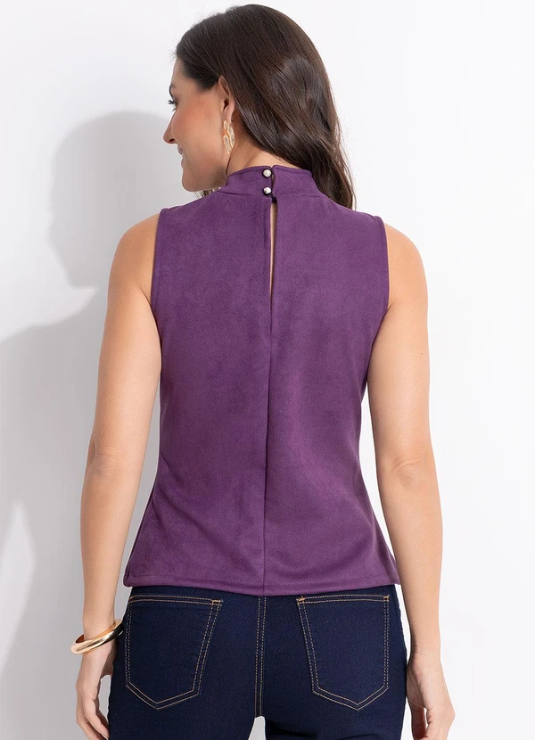 Quintess - Blusa Roxa em Malha Suede 8