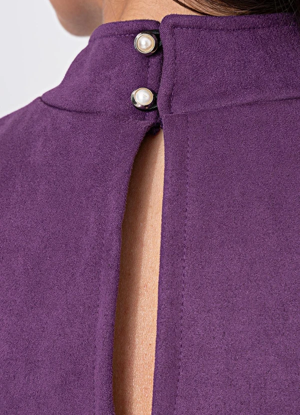 Quintess - Blusa Roxa em Malha Suede 9