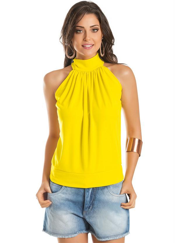 Outlet - Blusa sem Manga Amarela 3