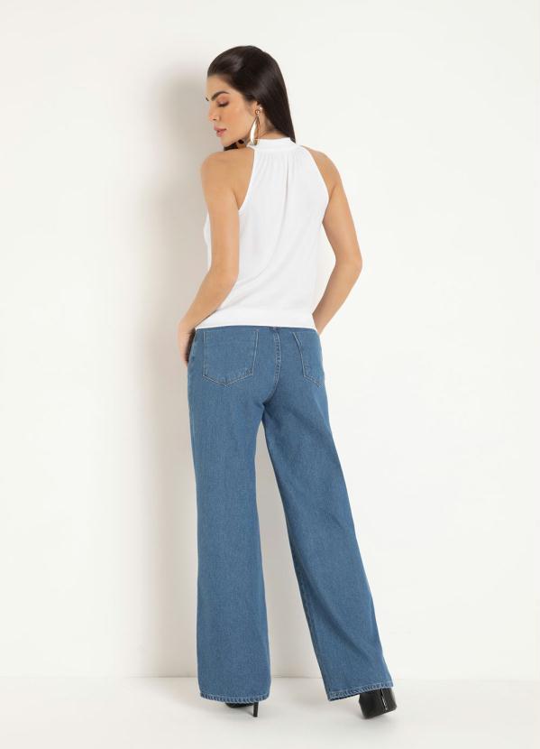 Moda Pop - Blusa sem Manga Branca 7