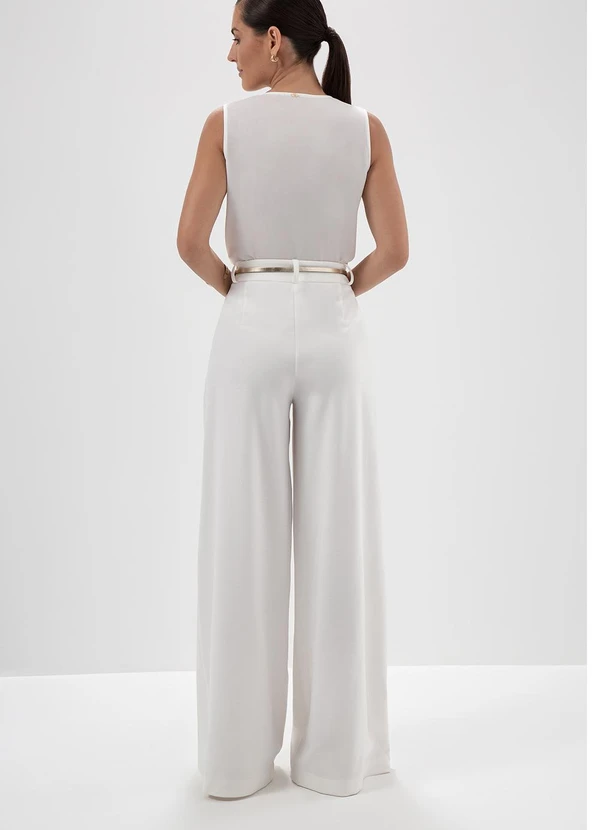 Principessa - Blusa sem Manga de Crepe Off White Morgana 4