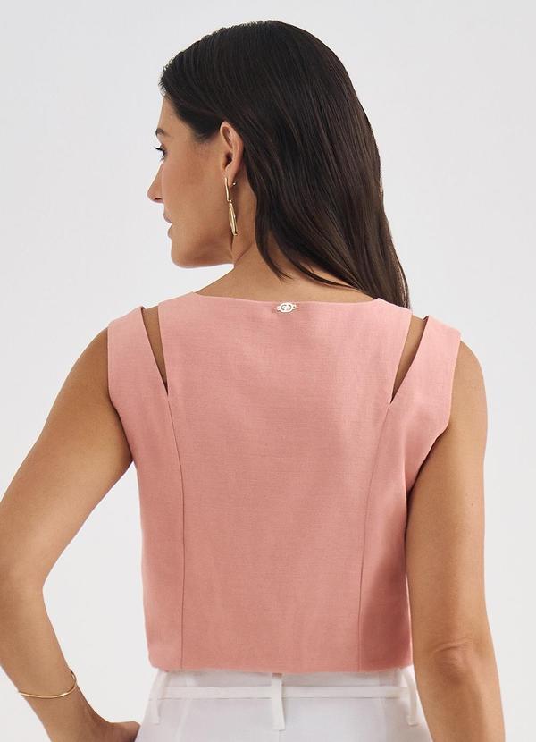 Principessa - Blusa sem Manga de Viscose Peach Fuzz Brigitte 2