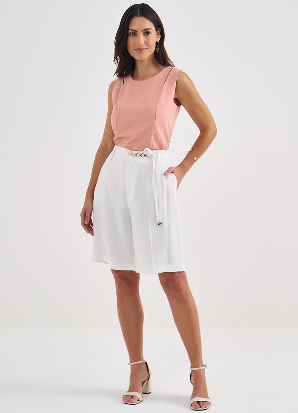 Principessa - Blusa sem Manga de Viscose Peach Fuzz Brigitte 3