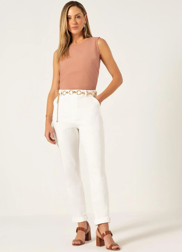 Principessa - Blusa sem Manga em Viscose Rosa Vintage Kerolyn 5