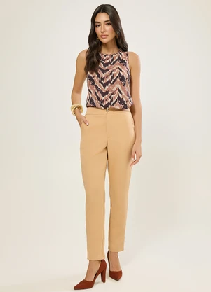 Naguchi - Blusa sem Manga Estampa Exclusiva Bronze - NAGUCHI