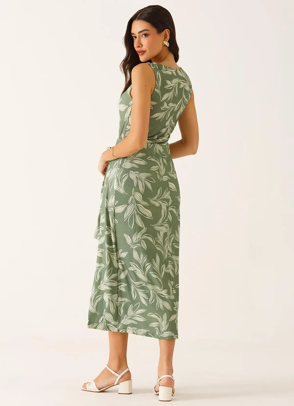 Principessa - Blusa sem Manga em Malha Estampada Verde Oliva Riane 4